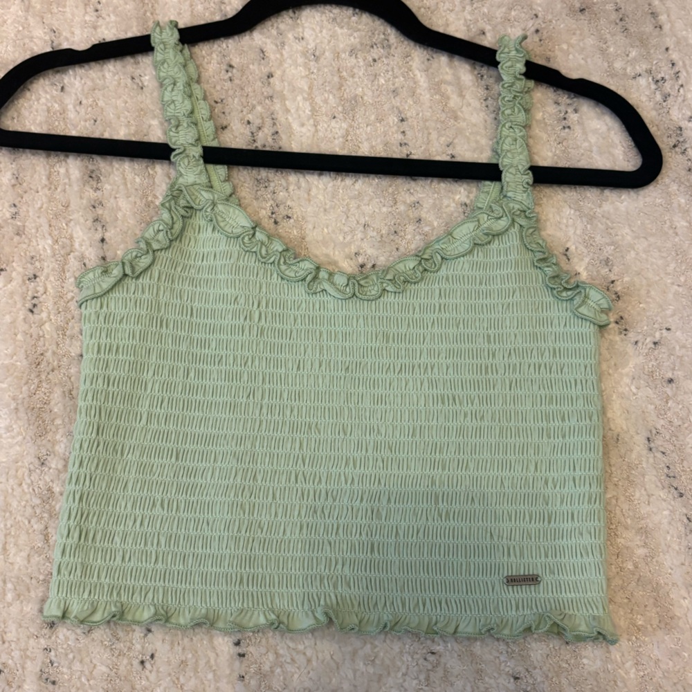 Mint colored ruffle top
